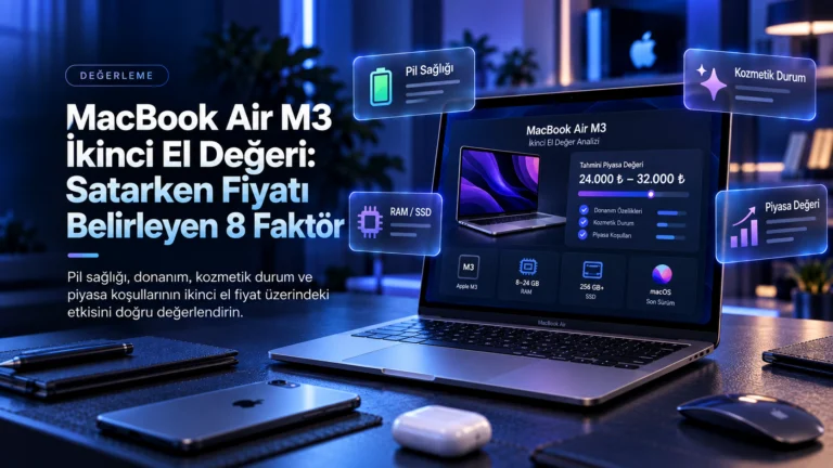 MacBook Air M3 ikinci el değeri ve satış fiyatını etkileyen 8 faktör