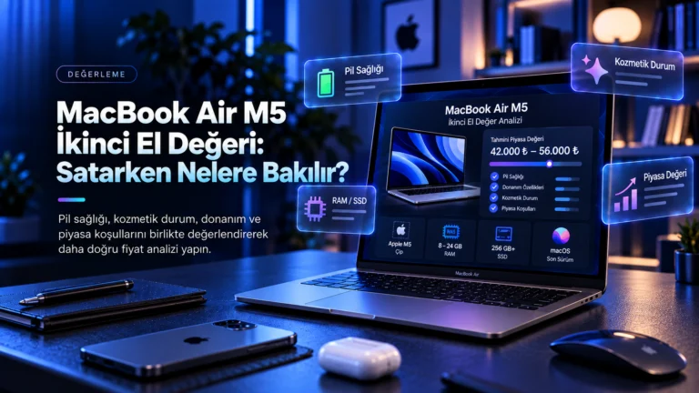 MacBook Air M5 ikinci el değeri ve satış fiyatını etkileyen faktörler