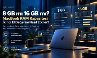 8 GB ve 16 GB RAM kapasiteli MacBook modellerinin ikinci el değer karşılaştırması