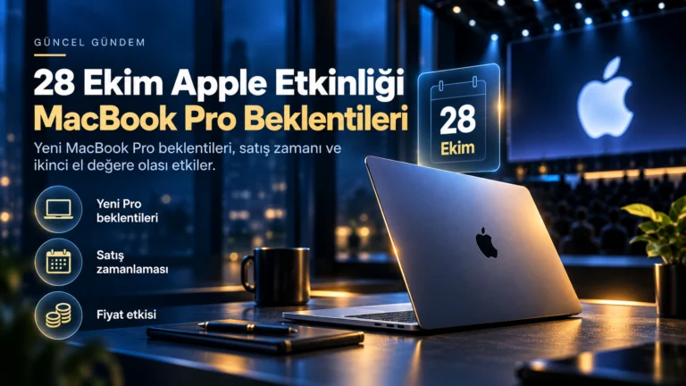 28 Ekim 2026 Apple etkinliği, yeni MacBook Pro beklentileri ve ikinci el satış zamanlaması